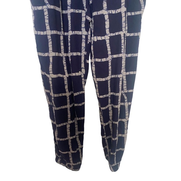 Anthropologie The Odells Gretchen Paperbag Jogger Plaid  Blue/White  XS NO BELT - Picture 5 of 9